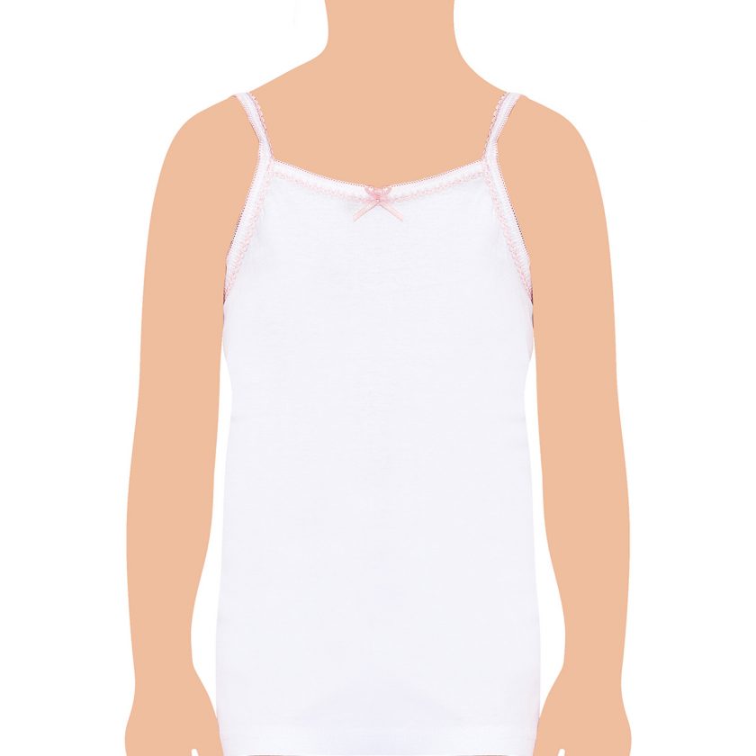 Seher Yıldızı Kız Çocuk İp Askılı Oyalı Atlet 6'lı Eko Paket SKC0048