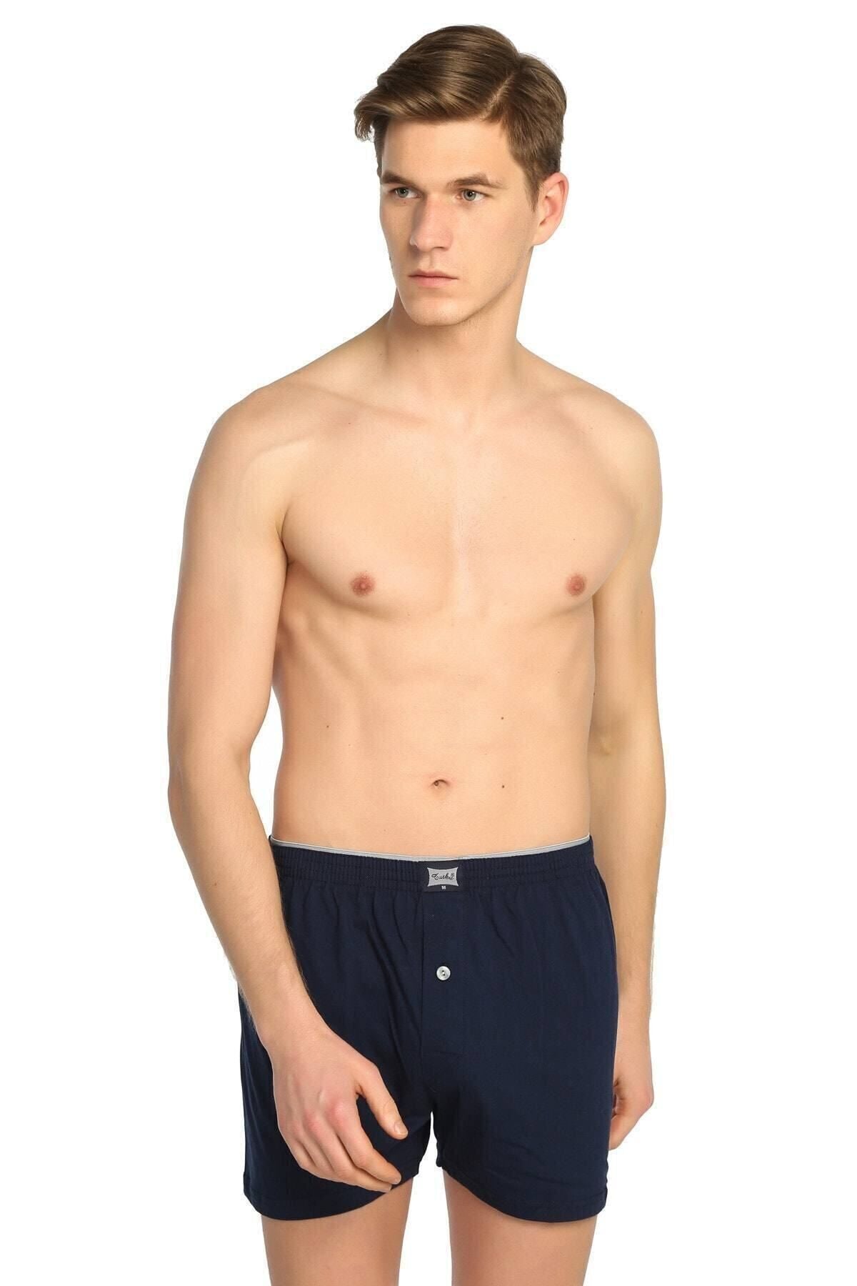 TUTKU ERKEK PENYE DÜZ BOXER TER0117 6'lı Ekonomik Paket