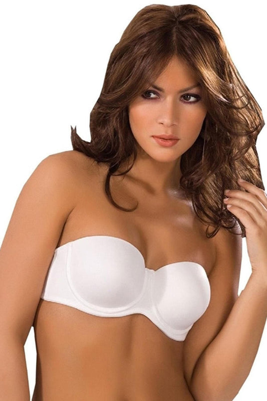 BONNİ STRAPLES BASIC 7035 Kadın Dolgusuz Desteksiz Klasik Straplez