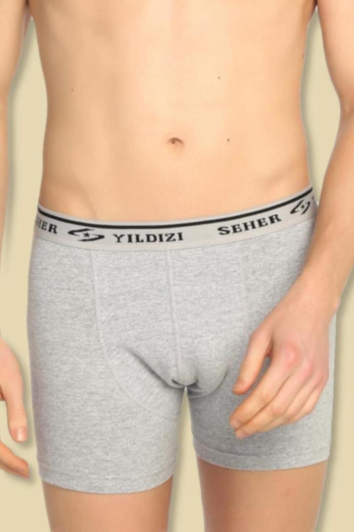 Seher Yıldızı Erkek Elastan Boxer 6'lı Eko Paket