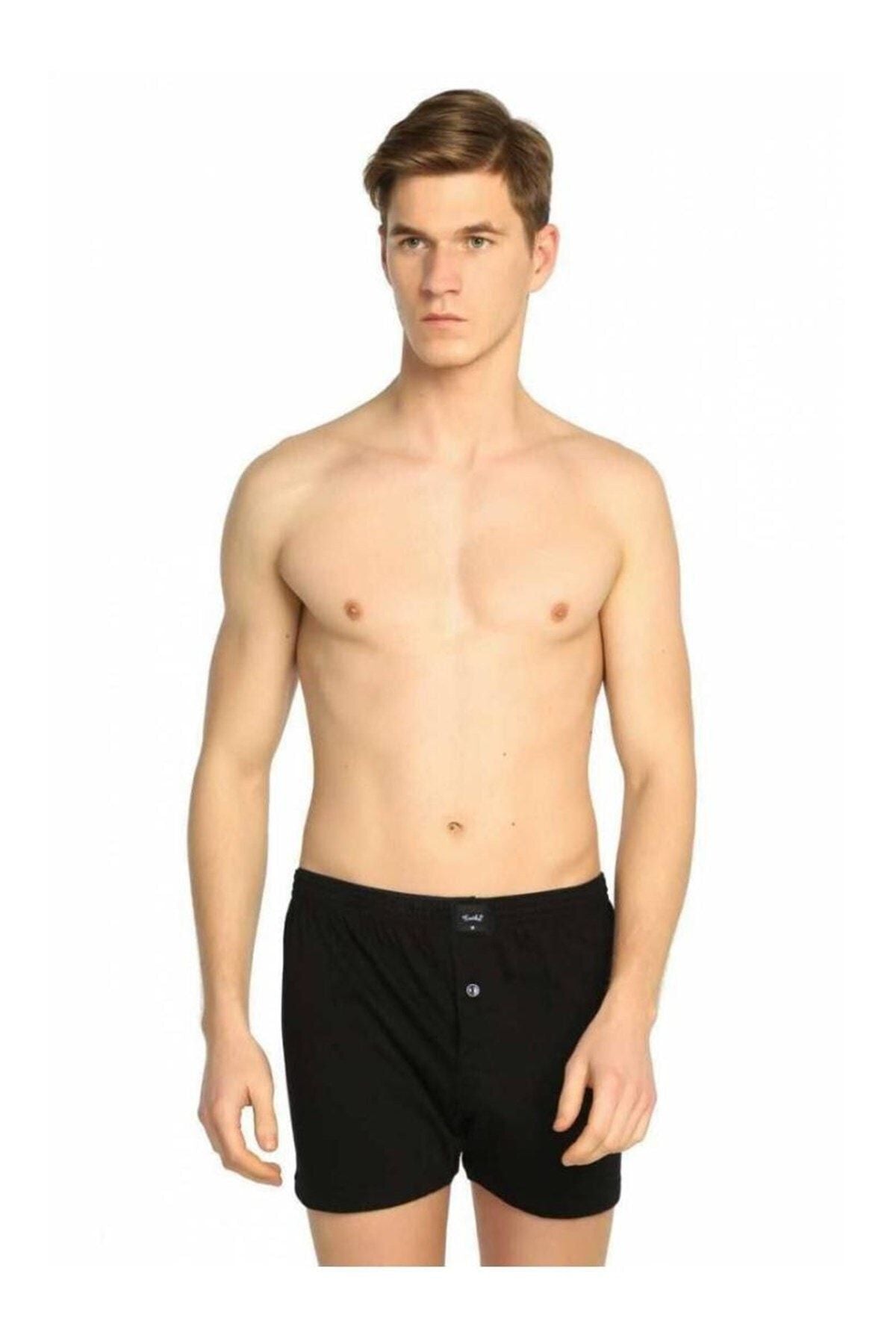 TUTKU ERKEK PENYE DÜZ BOXER TER0117 6'lı Ekonomik Paket