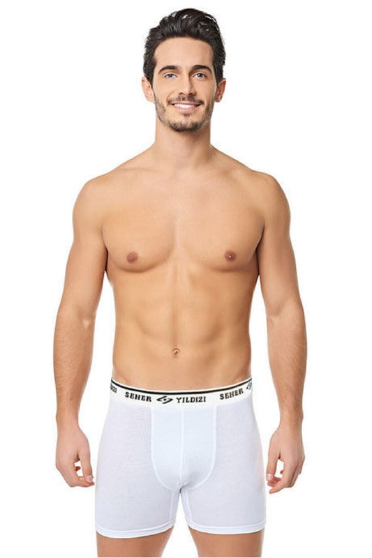 Seher Yıldızı Erkek Elastan Boxer 6'lı Eko Paket