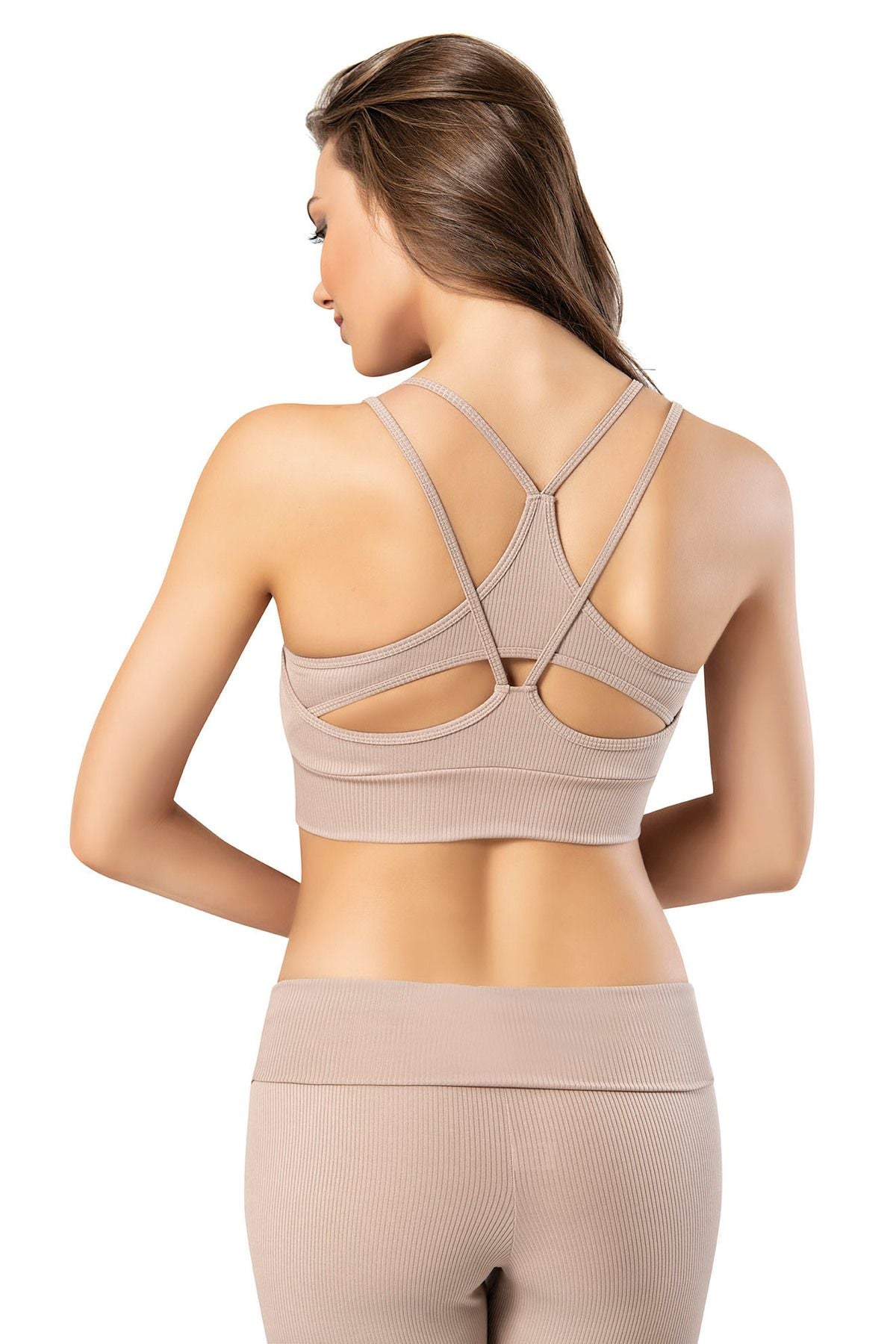 Kota 6433 Kadın Gym Top Günlük Büstiyer Çift İp Askılı - Çapraz Sırt Detaylı