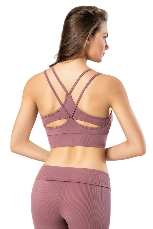 Kota 6433 Kadın Gym Top Günlük Büstiyer Çift İp Askılı - Çapraz Sırt Detaylı