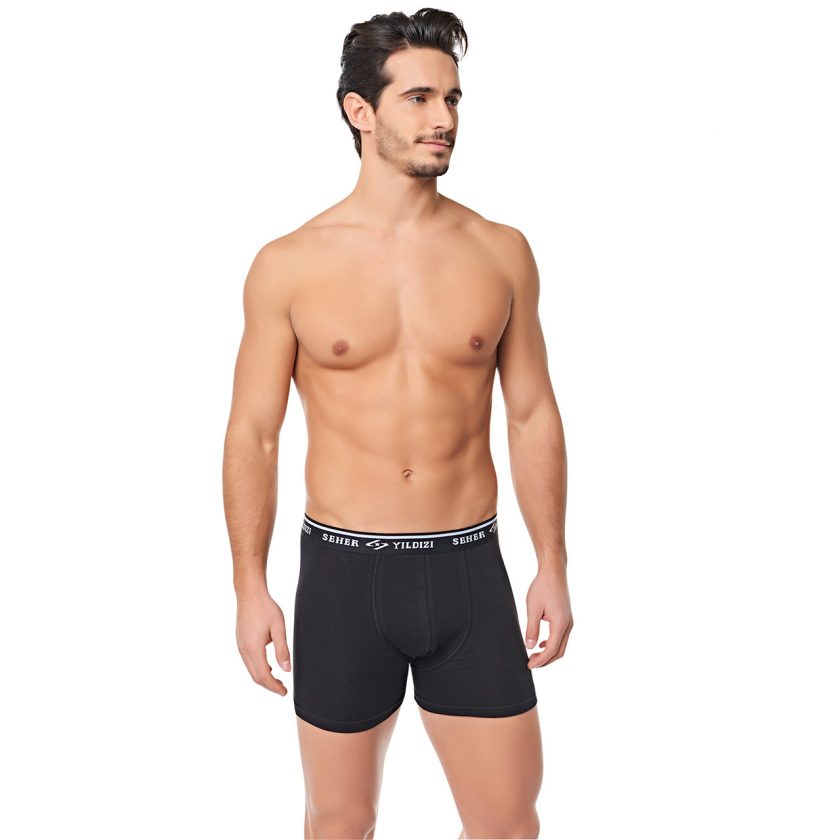 Seher Yıldızı Erkek Elastan Boxer 6'lı Eko Paket